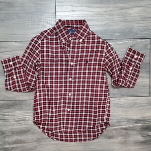 Ralph Lauren Red Plaid Button Down Shirt Boys Size 4T